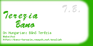 terezia bano business card